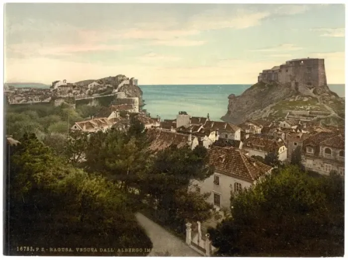 Framed Print : Ragusa, view from the Imperial Hotel, Dalmatia, Austro-Hunga Framed Print : Ragusa, view from the Imperial Hotel, Dalmatia, Austro-Hunga