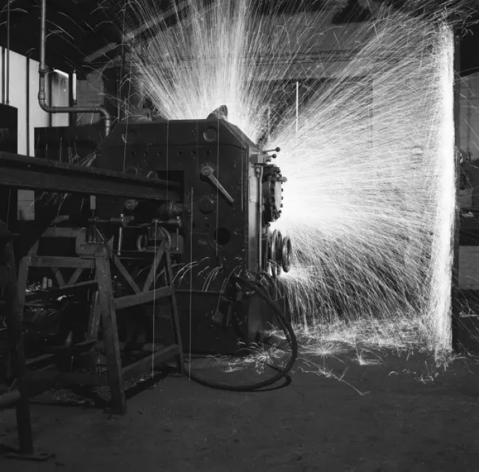 Framed Print : Rail butt welding - the sparks fly Framed Print : Rail butt welding - the sparks fly