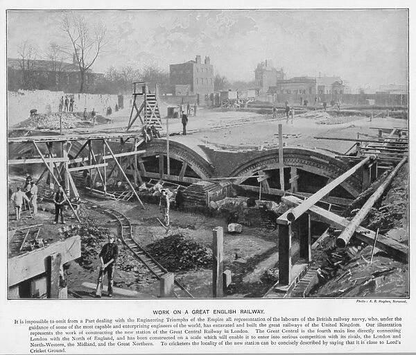 Rail Construction. Work on the Great Central Railway