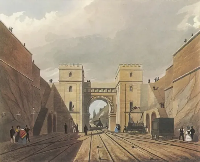 Framed Print : Rail / Moorish Arch / 1830 Framed Print : Rail / Moorish Arch / 1830