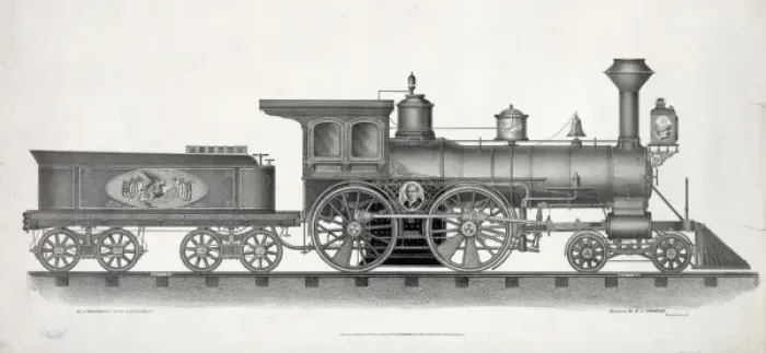 Framed Print : Railroad engine Framed Print : Railroad engine