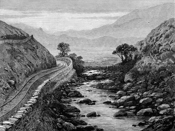Framed Print : The railway from Bettws-Y-Coed to Festiniog, North Wales Framed Print : The railway from Bettws-Y-Coed to Festiniog, North Wales