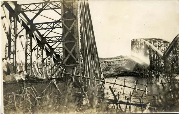 Framed Print : Railway Bridge Destruction, Ketten, Thuringia Framed Print : Railway Bridge Destruction, Ketten, Thuringia
