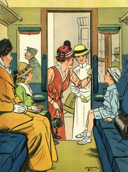 Framed Print : In a railway carriage Framed Print : In a railway carriage