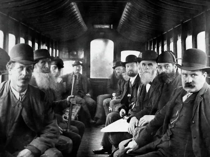 Framed Print : Railway carriage, Ballyclare, Ireland in 1883