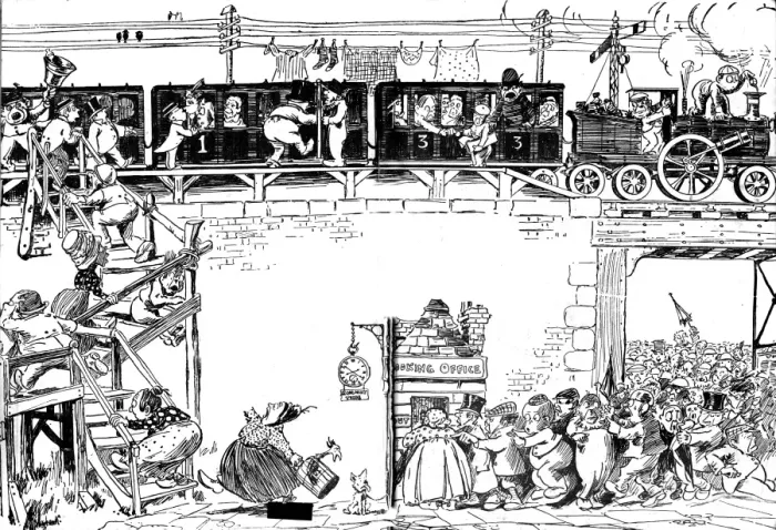 Framed Print : Railway cartoon(2 of 2) Framed Print : Railway cartoon(2 of 2)