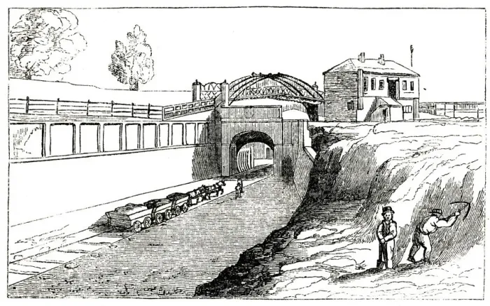 Framed Print : Railway cutting works at Wormwood Scrubs, West London Framed Print : Railway cutting works at Wormwood Scrubs, West London