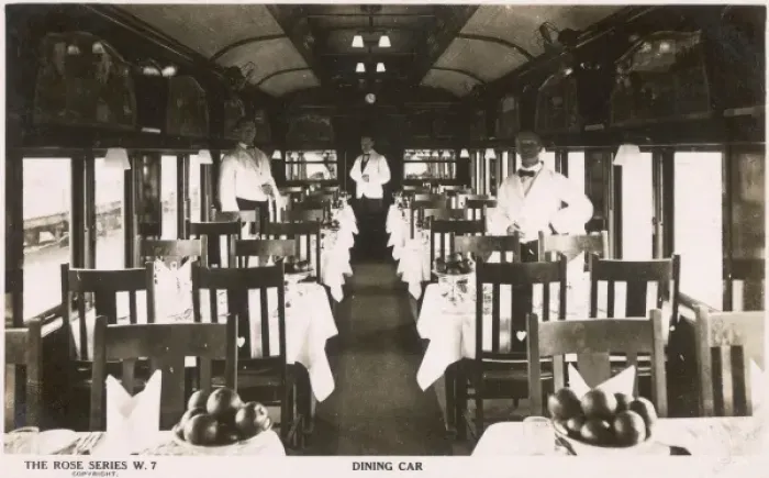 Framed Print : Railway Dining Car Framed Print : Railway Dining Car