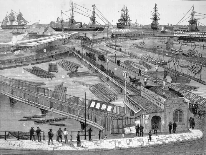 Framed Print : Railway extensions at Portsmouth
