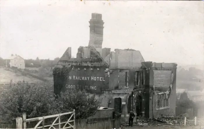 Framed Print : Railway Hotel, Unknown Location, England Framed Print : Railway Hotel, Unknown Location, England