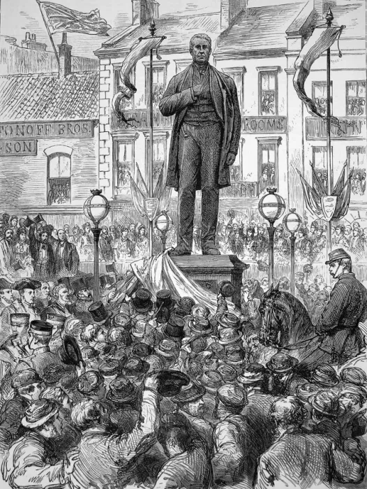 Framed Print : Railway jubilee, statue of Joseph Pease Framed Print : Railway jubilee, statue of Joseph Pease