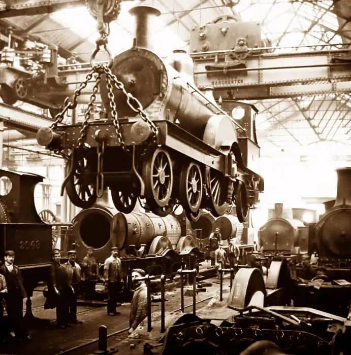 Framed Print : Railway locomotive Works Framed Print : Railway locomotive Works