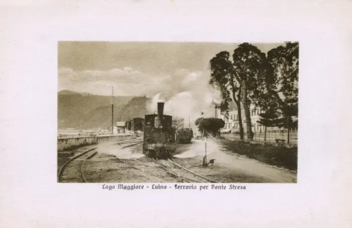 Framed Print : Railway at Luino on Lake Maggiore, Italy Framed Print : Railway at Luino on Lake Maggiore, Italy