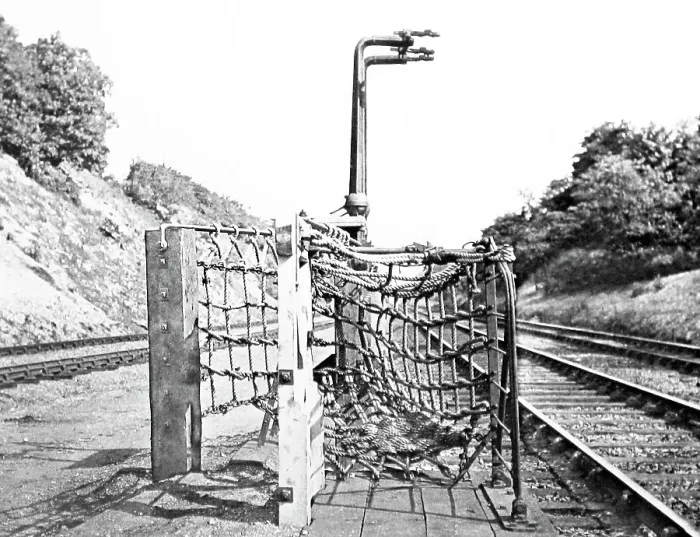Framed Print : Railway mailbag catch net Framed Print : Railway mailbag catch net