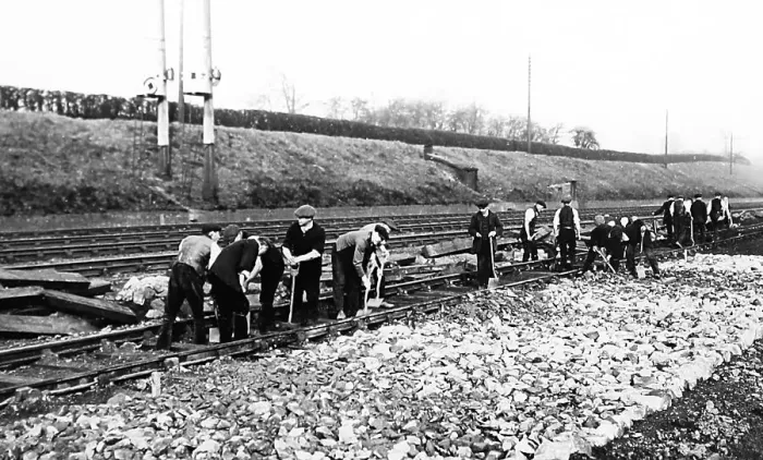 Framed Print : Railway maintenance gang Framed Print : Railway maintenance gang