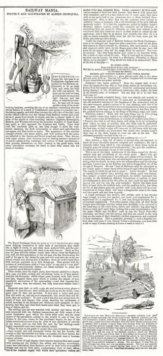 Framed Print : Railway Mania - written and illustrated by Alfred Crowquill Framed Print : Railway Mania - written and illustrated by Alfred Crowquill