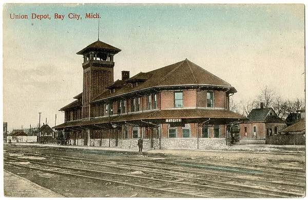 Railway Station at Bay City, Michigan, USA