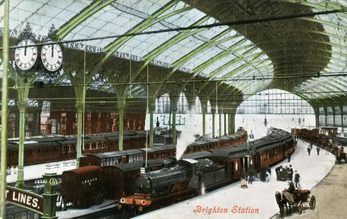 Framed Print : The Railway Station, Brighton, Sussex Framed Print : The Railway Station, Brighton, Sussex