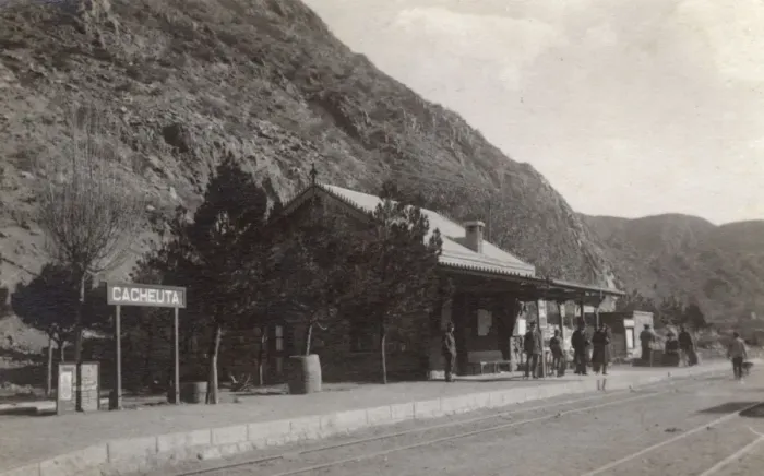 Framed Print : Railway station at Cacheuta, Argentina, South America Framed Print : Railway station at Cacheuta, Argentina, South America