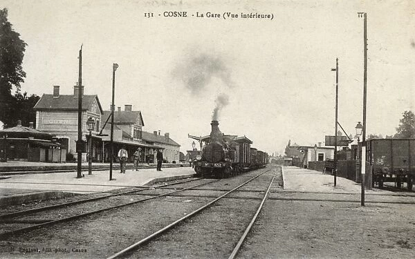 The Railway Station at Cosne-Cours-sur-Loire, Nievre, France