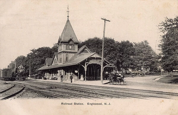 Railway station, Englewood, New Jersey, USA