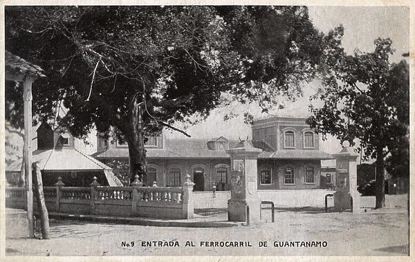 Railway station entrance, Guantanamo, Cuba