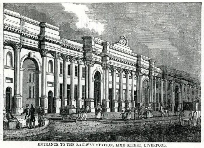 Framed Print : Railway station at Lime Street, Liverpool 1838 Framed Print : Railway station at Lime Street, Liverpool 1838