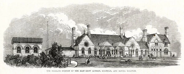 Railway station at Margate, Kent 1864