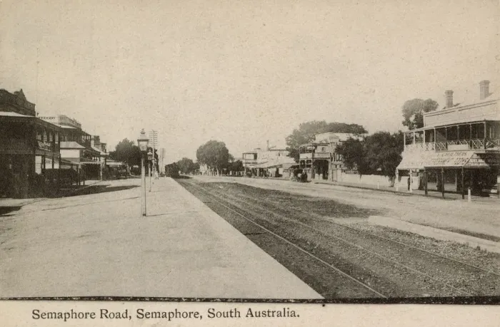 Framed Print : Railway station platform, Semaphore, Southern Australia Framed Print : Railway station platform, Semaphore, Southern Australia