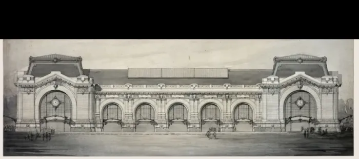 Framed Print : Railway station, possibly Gare d Orsay, Paris, France. Eleva