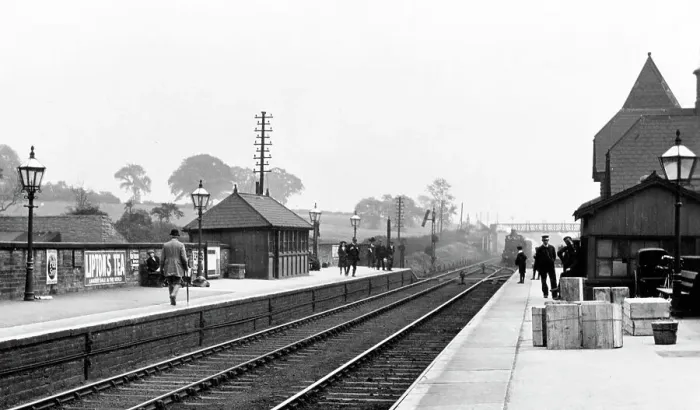 Framed Print : Railway Station, South Elmsall early 1900's Framed Print : Railway Station, South Elmsall early 1900's