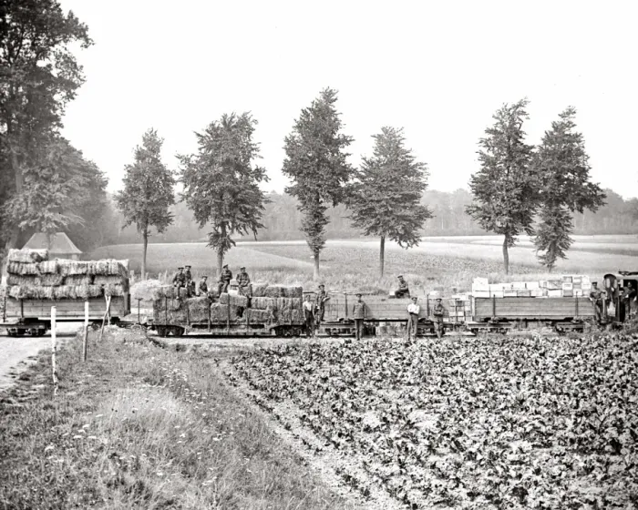 Framed Print : Railway with supplies for British troops, WW1 Framed Print : Railway with supplies for British troops, WW1