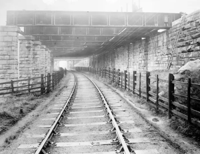Framed Print : Railway track at Landore, near Swansea, South Wales Framed Print : Railway track at Landore, near Swansea, South Wales