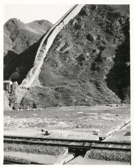 Framed Print : Railway track near the Great Wall, China Framed Print : Railway track near the Great Wall, China