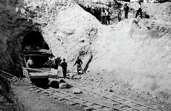 Framed Print : Railway tunnel construction, Field Hill, BC, Canada Framed Print : Railway tunnel construction, Field Hill, BC, Canada