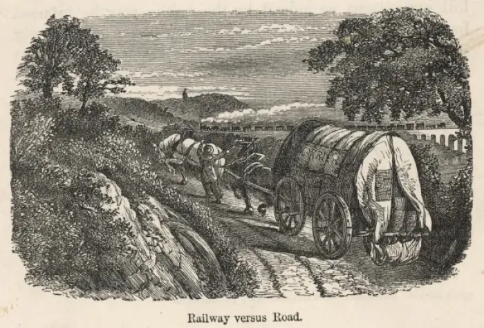 Framed Print : Railway Versus Road