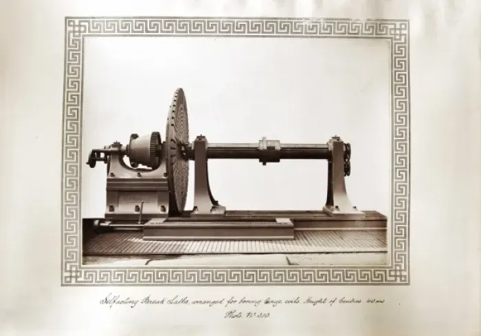 Framed Print : Railway wheel turning lathe Framed Print : Railway wheel turning lathe