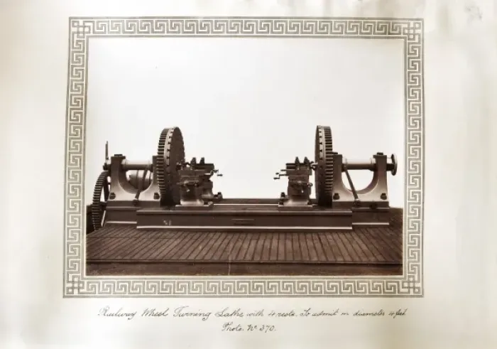 Framed Print : Railway wheel turning lathe Framed Print : Railway wheel turning lathe