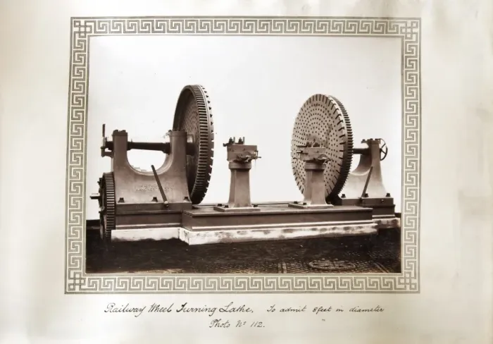 Framed Print : Railway wheel turning lathe Framed Print : Railway wheel turning lathe