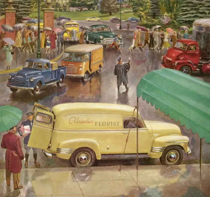 Framed Print : Rainy Day in the City Date: 1950 Framed Print : Rainy Day in the City Date: 1950