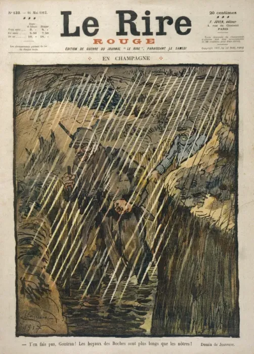 Framed Print : Rainy Day in Trenches Framed Print : Rainy Day in Trenches