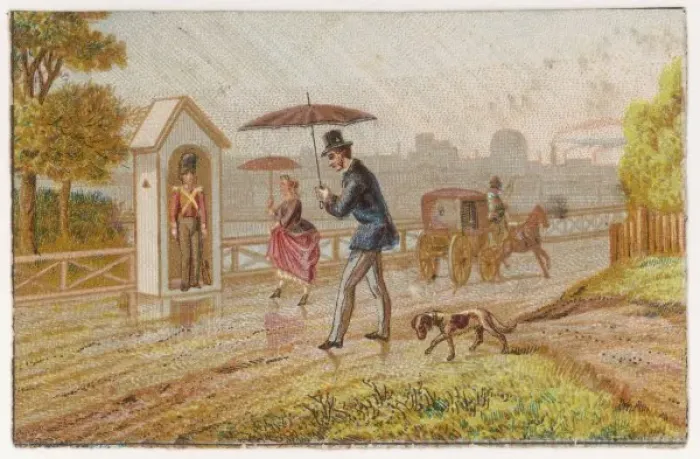 Framed Print : Rainy Weather & Sentry Framed Print : Rainy Weather & Sentry