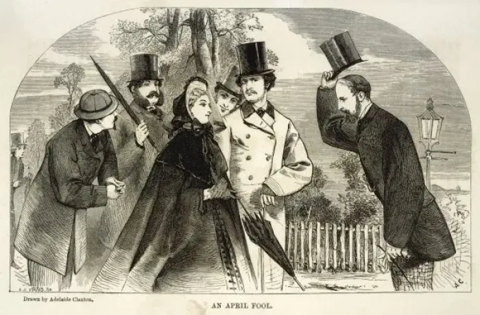 Framed Print : Raising his Hat, 1864 Framed Print : Raising his Hat, 1864