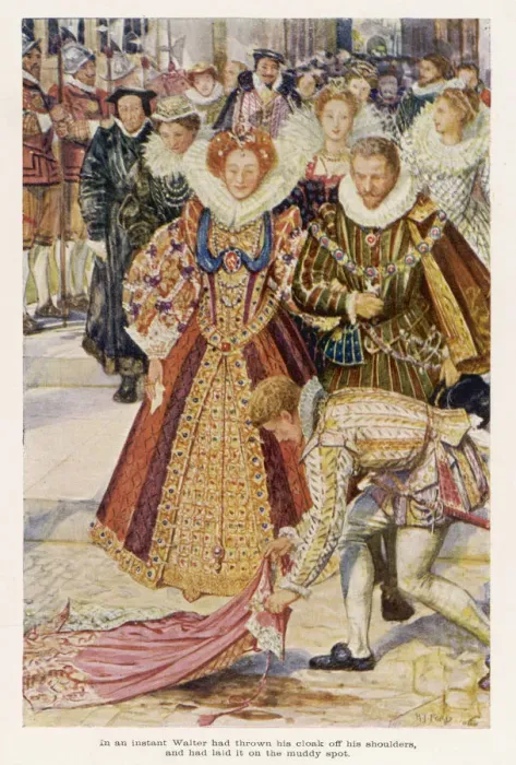 Framed Print : RALEIGH LAYS CLOAK Framed Print : RALEIGH LAYS CLOAK