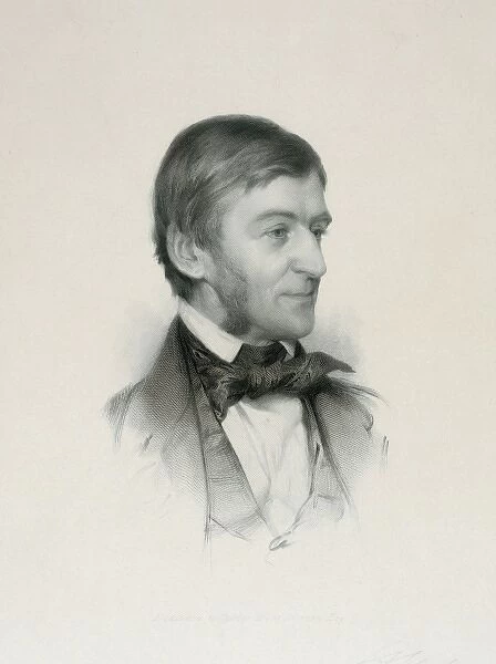 Ralph Waldo Emerson, head-and-shoulders portrait, facing rig