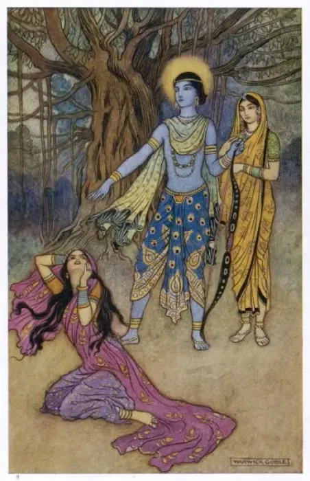 Framed Print : Rama Spurns Demon Lover Framed Print : Rama Spurns Demon Lover