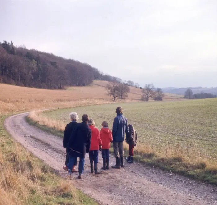 Framed Print : Ramblers near Great Wood, Hambleden, Buckinghamshire Framed Print : Ramblers near Great Wood, Hambleden, Buckinghamshire