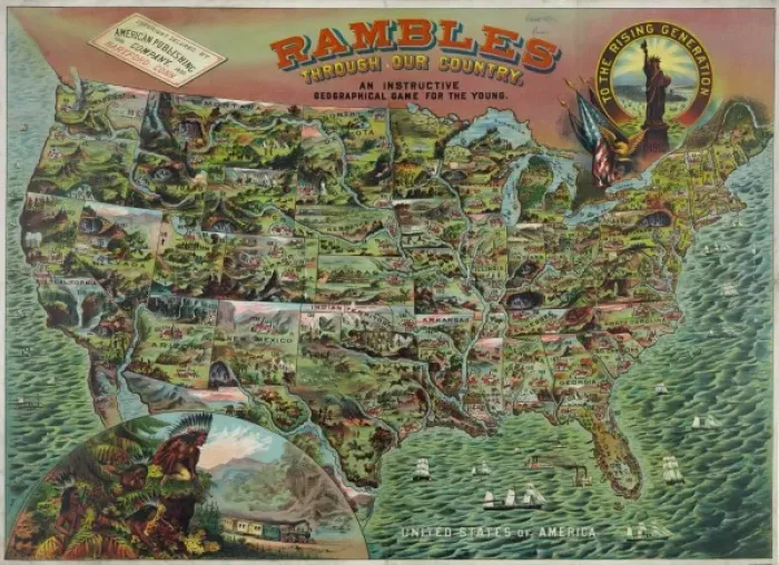 Framed Print : Rambles through our country - an instructive geographical ga Framed Print : Rambles through our country - an instructive geographical ga