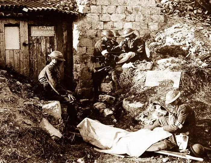 Framed Print : RAMC Dressing Station at Monchy during the First World War Framed Print : RAMC Dressing Station at Monchy during the First World War