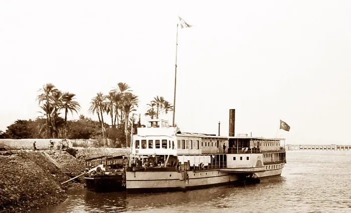 Framed Print : Rameses steamer, River Nile, Egypt, Victorian period Framed Print : Rameses steamer, River Nile, Egypt, Victorian period
